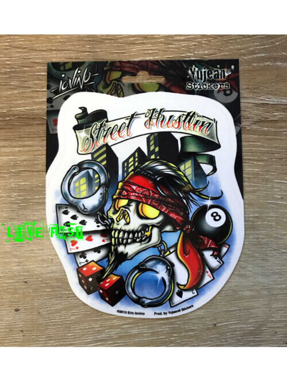 STREET HUSTLIN' STICKER DECAL lowrider art, chicano art, graffiti art tattoo art